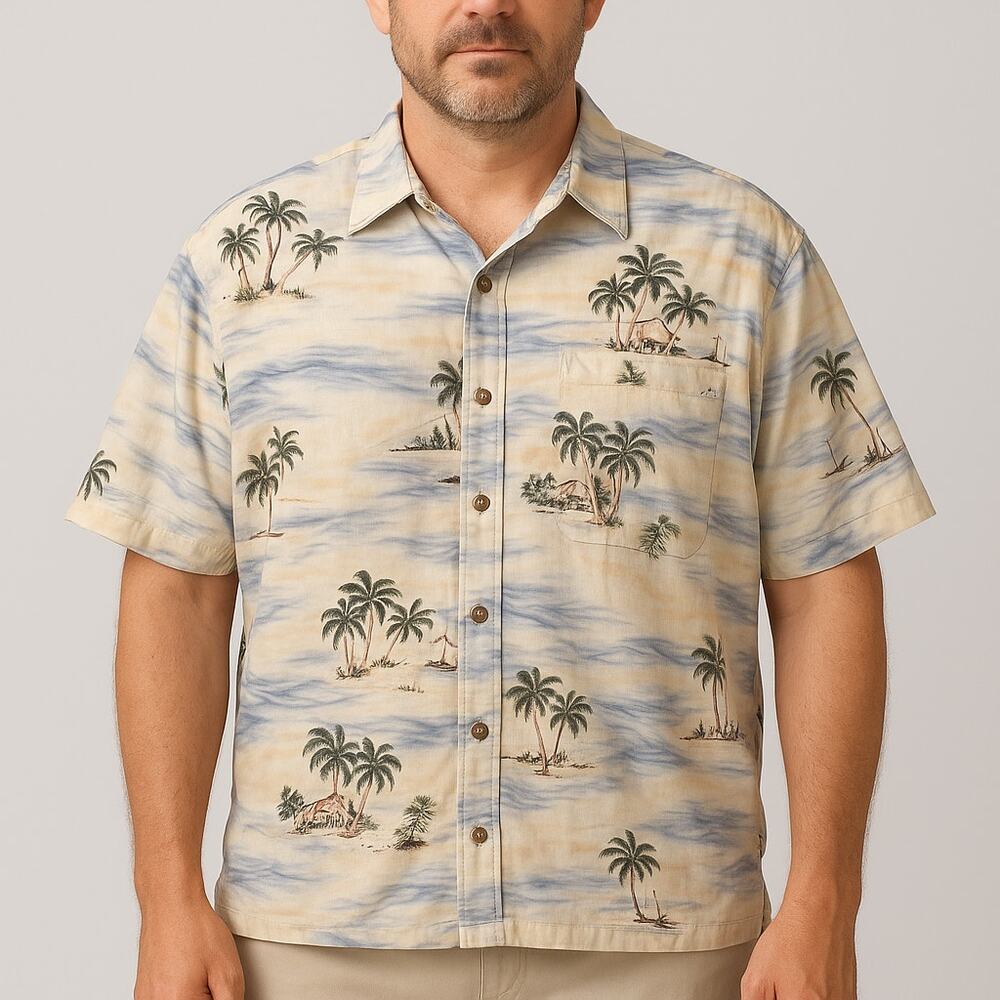 Campia Moda XXL Hawaiian Shirt Aloha Tropical Island Print Cotton